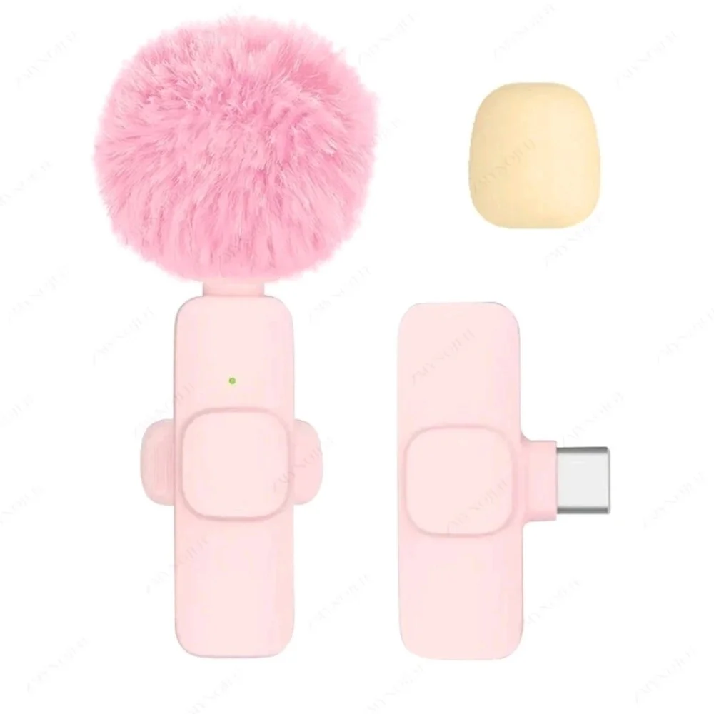 Pink USB-C Microphone for Android and iPhone